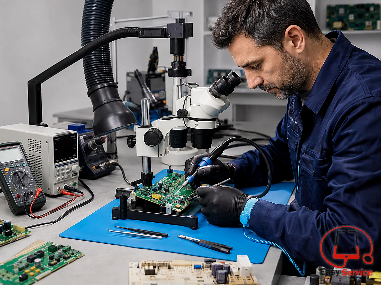 Component-level επισκευή ηλεκτρονικής πλακέτας φούρνου